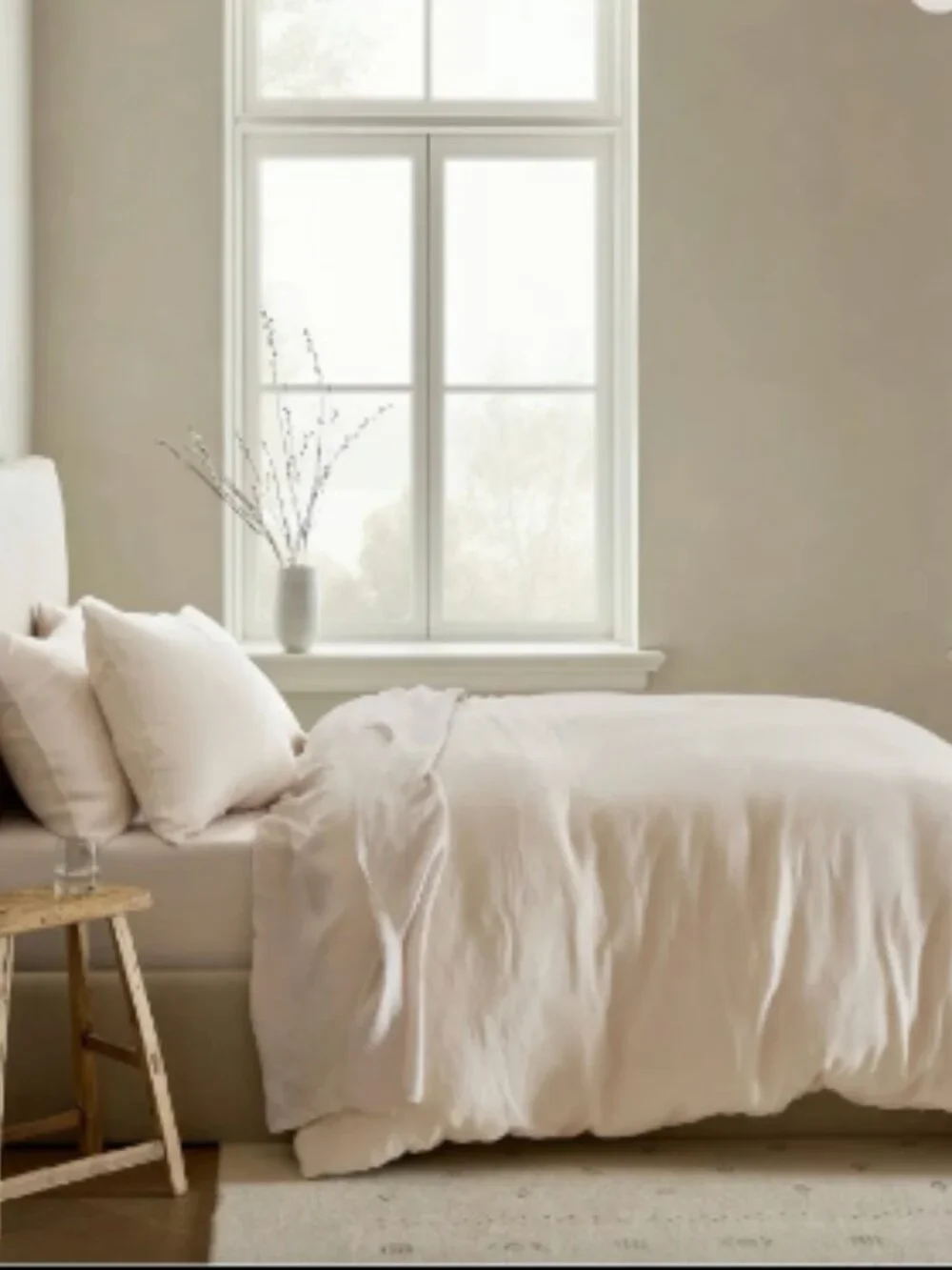 Quince King California King Neutral Cream Flax Duvet Cover Set 2 Shams